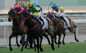 Nothingilikemore wins the Classic Mile. Photos: Kenneth Chan