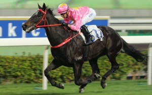 Joao Moreira guides Unicron Jewellery to victory. Photos: Kenneth Chan