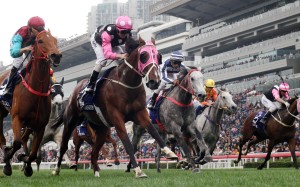 Beauty Generation (second from left) wins the Group One Queen’s Silver Jubilee Cup. Photos: Kenneth Chan