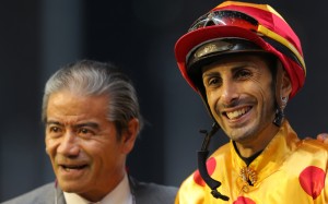 Tony Cruz and Alberto Sanna after Gold Mount’s win at Happy Valley in March. Photos: Kenneth Chan.