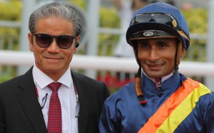 Trainer Tony Cruz and jockey Karis Teetan. Photos: Kenneth Chan