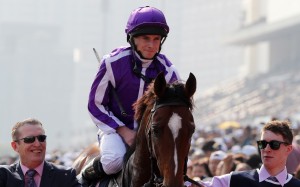 Ryan Moore after riding Highland Reel to victory in last year’s Group One Hong Kong Vase. Photos: Kenneth Chan