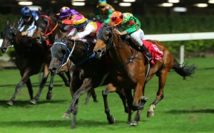Rule Thee (right) flashes home to win at Happy Valley this season. Photos: Kenneth Chan
