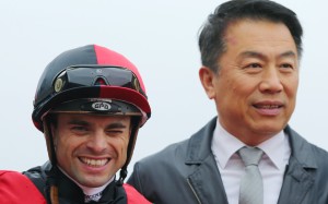 Trainer Ricky Yiu and jockey Umberto Rispoli. Photos: Kenneth Chan