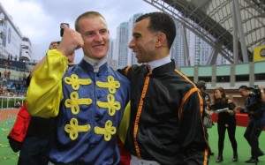 Jockeys Zac Purton and Joao Moreira. Photos: Kenneth Chan