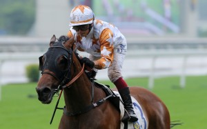 Alexis Badel steers Wishful Thinker to victory down the Sha Tin straight. Photos: Kenneth Chan