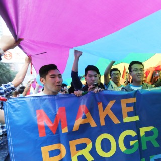 Participants in the Hong Kong Pride Parade 2017 cross Causeway Bay. Photo: Edward Wong