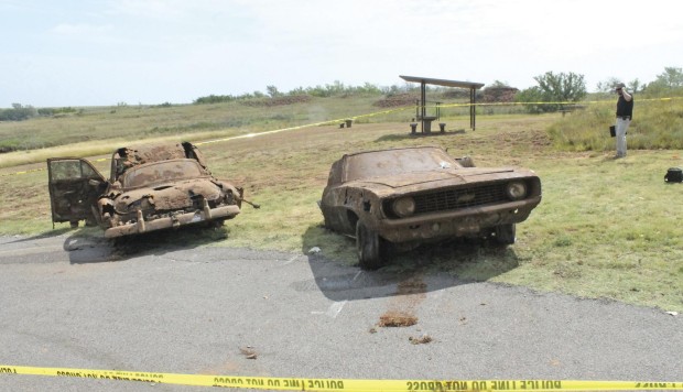 Decades-old sunken cars found in Foss lake, Oklahoma, found to contain ...