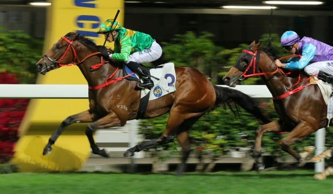 Very Rich Man thunders to victory in the 1200m at Hong Kong’s Happy Valley.
