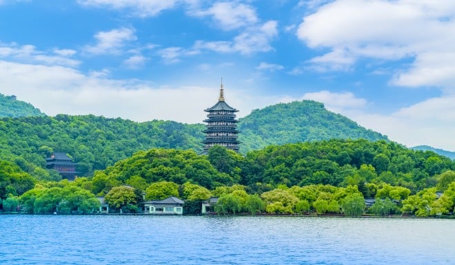 ‘Clean waters and green mountains’ in the city of Hangzhou, in Zhejiang province.