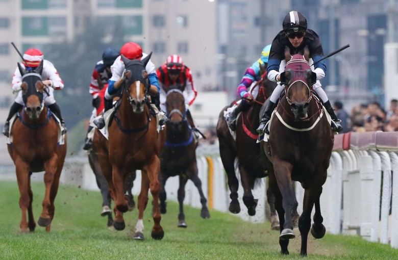 Sam Clipperton steers Bay Boy to victory at Sha Tin on Saturday. Photos: Kenneth Chan