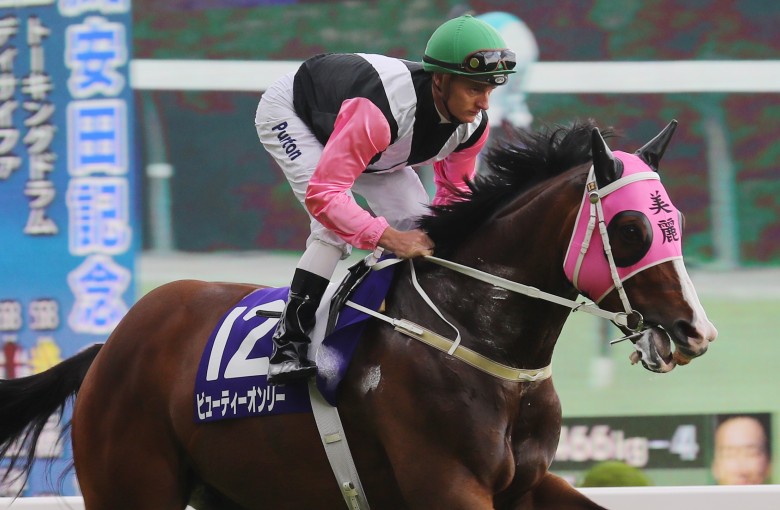 Zac Purton and Beauty Only at Tokyo Racecourse. Photos: Kenneth Chan