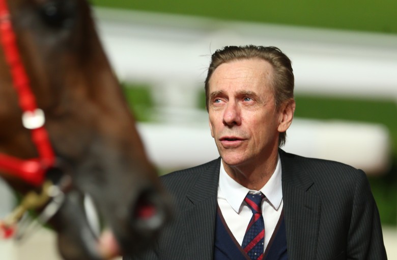 John Size looks over Conte after his victory at Sha Tin on Sunday. Photos: Kenneth Chan