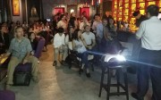 Professor Danny Chan speaks about stem cell research at last month’s Nerd Nite crowd at Mezcalito in Lan Kwai Fong. Photo: Smaranda Badea