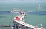General view of the Hong Kong-Zhuhai-Macau Bridge construction site in Zhuhai on 27 May 2017. Photo: Xinhua General view of the Hong Kong-Zhuhai-Macau Bridge construction site in Zhuhai on 27 May 2017. Photo: Xinhua