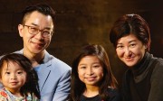 Celine Tam Tsz-kwan with her parents and sister. Photo: Handout