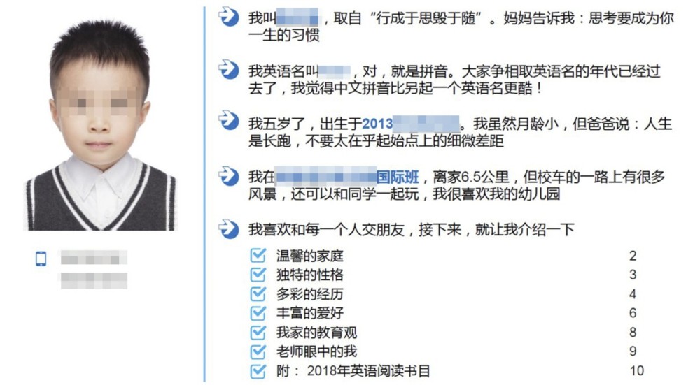 CVs For Children Chinese Boy 5 Has Rich And Varied Experience