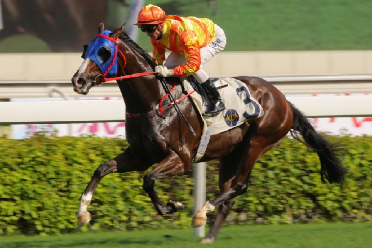 Bobo Dragon takes full advantage of a soft lead to kick away and claim his second successive victory for Zac Purton, who now trails Douglas Whyte by three. Photo: Kenneth Chan