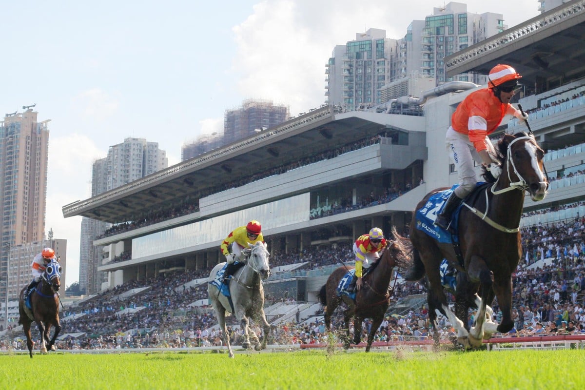 Blazing Speed wins the Champions &amp; Chater Cup. Photo: Kenneth Chan