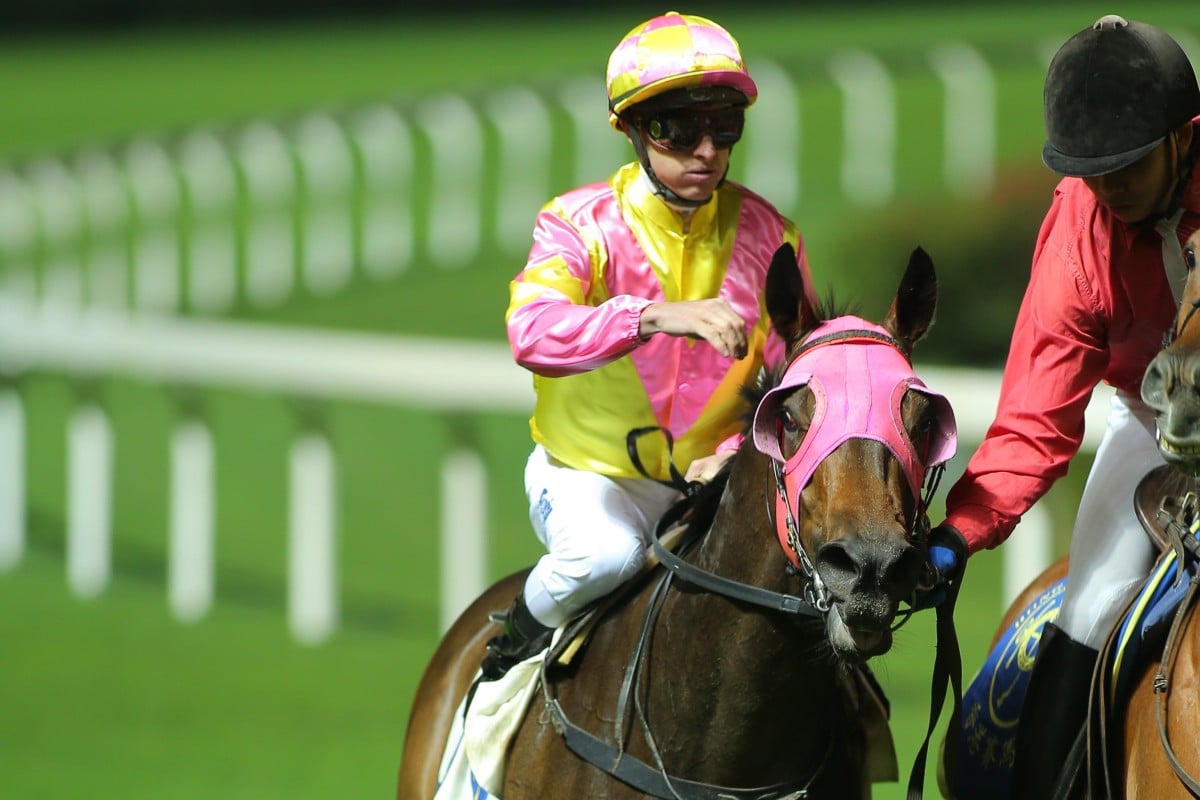 Happy Homing helps Zac Purton open his account with a win in the first - a Class Five over 1,000m - at Happy Valley.