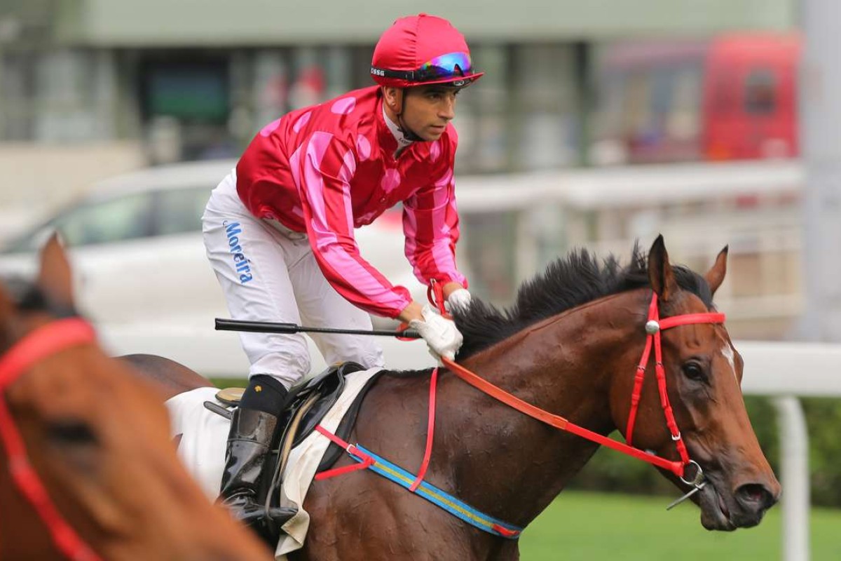 Race 8, Mr Stunning, ridden by Joao Moreira, won the class 3 over 1200m at Sha Tin on 16Apr16.