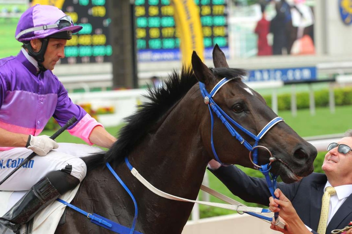 Neil Callan wasn’t feeling 100 per cent despite his win on David Ferraris-trained Nitro Express. Photo: Kenneth Chan