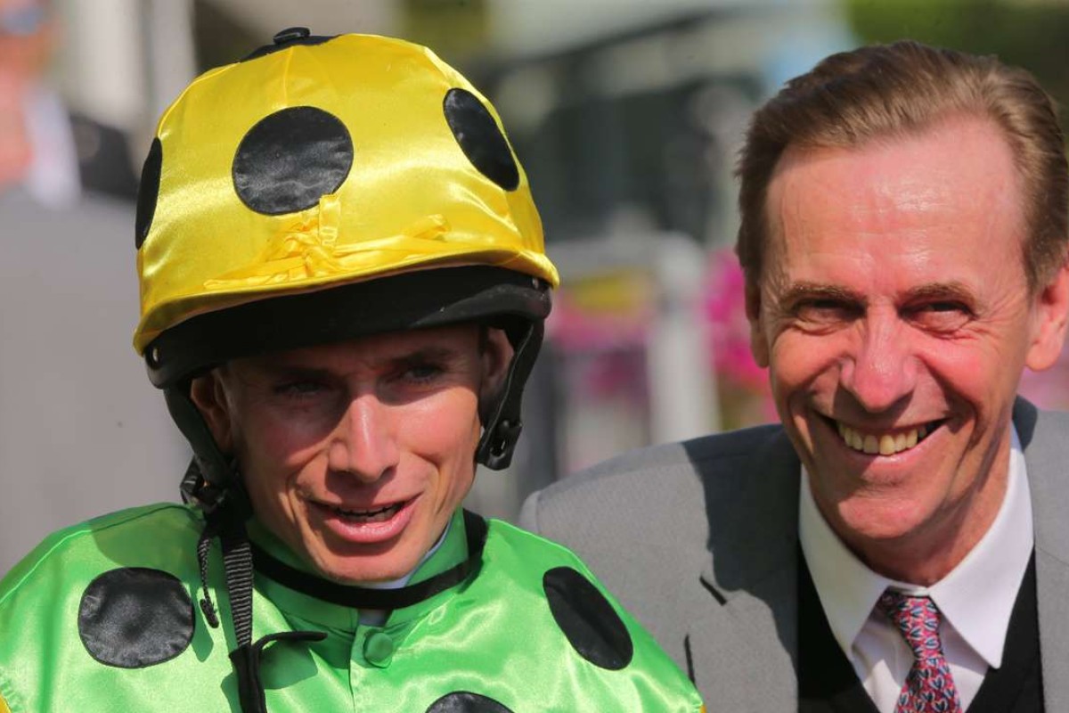 Ryan Moore and John Size celebrate after Nothingilikemore’s victory. Photos: Kenneth Chan