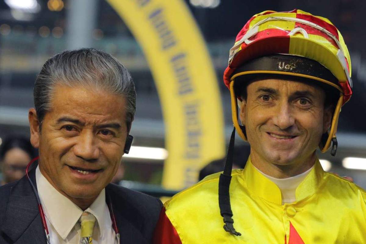 Tony Cruz and Douglas Whyte after Blazing Pass’ win at Happy Valley. Photos: Kenneth Chan