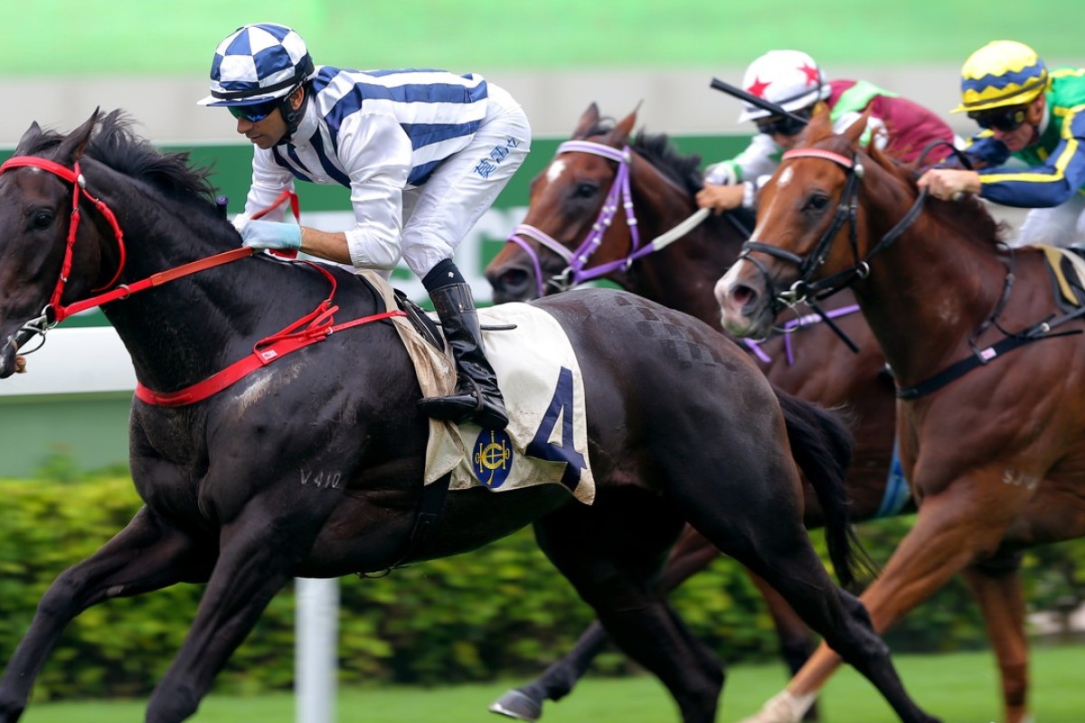 Joao Moreira guides Seasons Bloom to victory in the HKSAR Chief Executive’s Cup at Sha Tin on Sunday. Photos: Kenneth chan