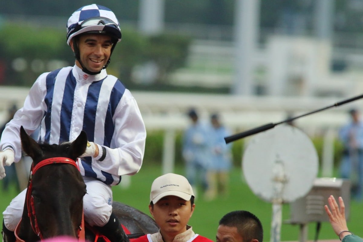 Joao Moreira, winning on Seasons Bloom at Sha Tin on Sunday, is such an important figure at every Hong Kong meeting. Photo: Kenneth Chan