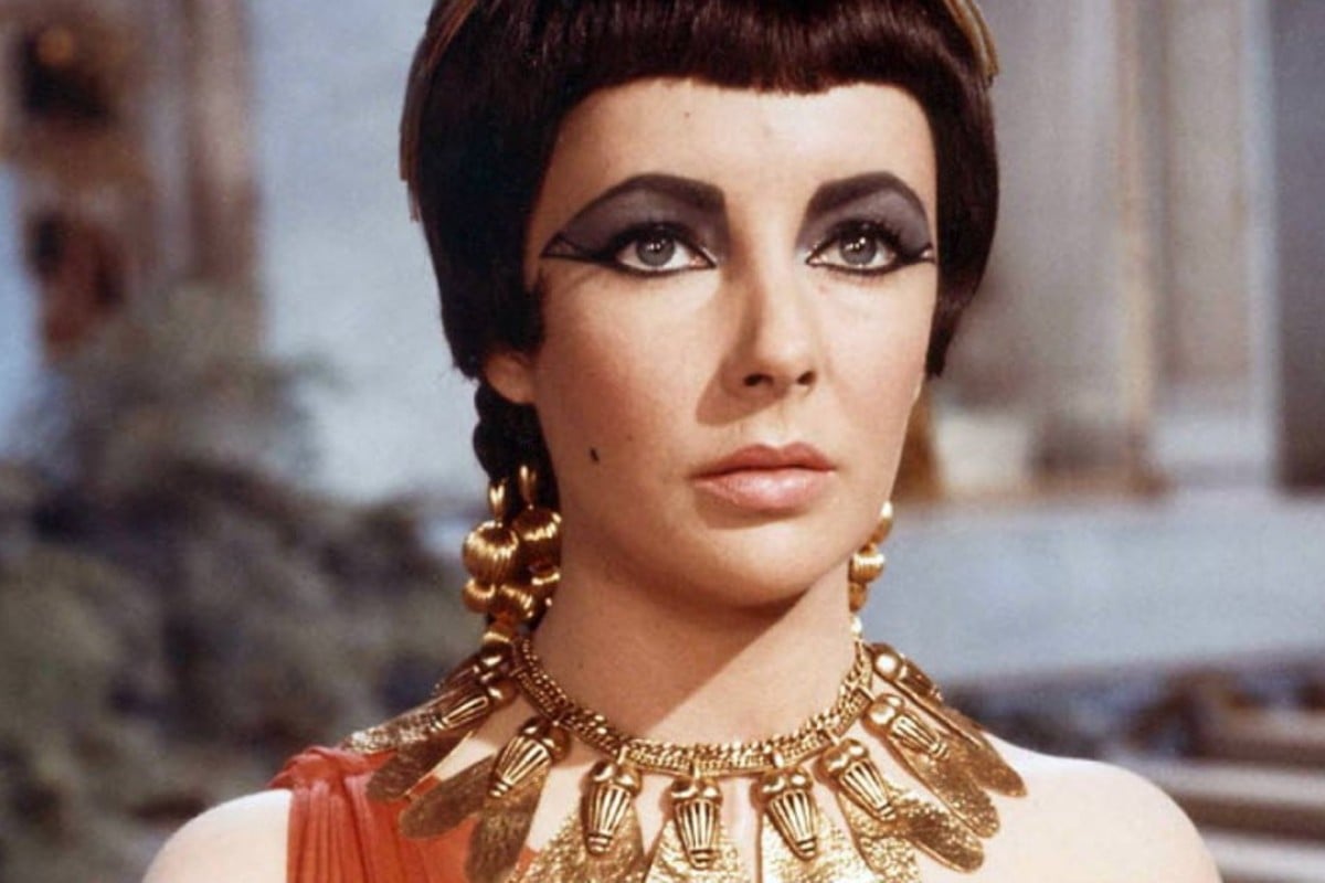 Elizabeth Taylor pictured in a scene from one of her most famous films, ‘Cleopatra’.