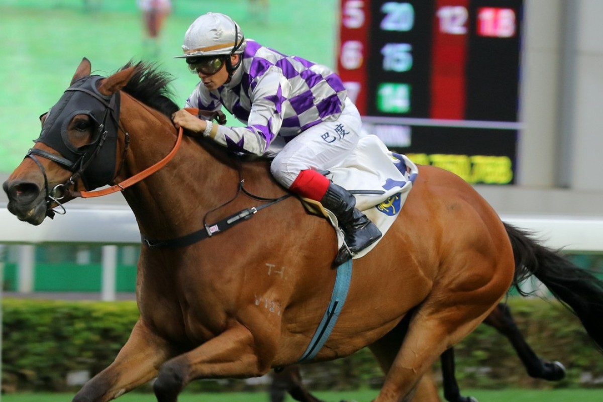 Alexis Badel guides Radiant Steed to victory at Sha Tin. Photo: Kenneth Chan