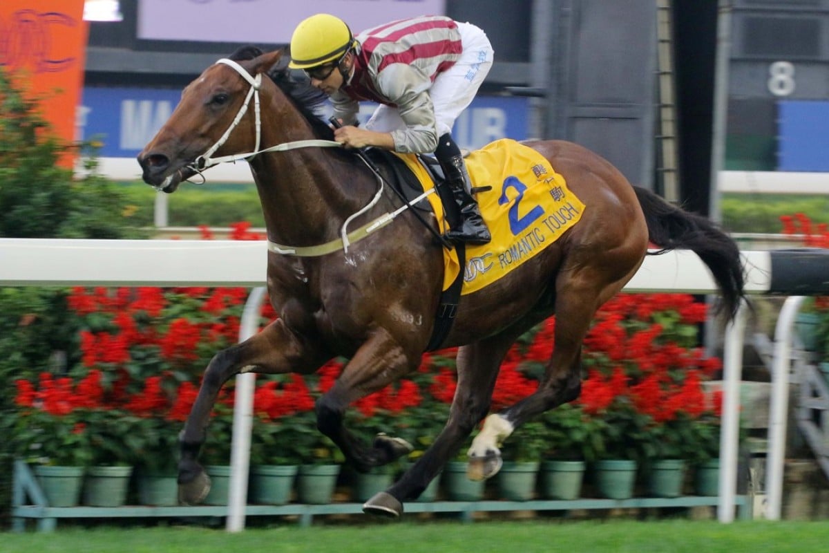 Joao Moreira guides Romantic Touch to victory in the Macau Hong Kong Trophy at Taipa in March. Photos: Kenneth Chan