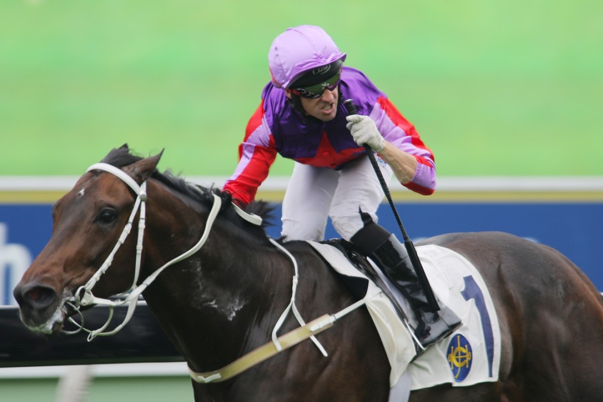 Neil Callan celebrates as Doyeni wins at Sha Tin in November 2015. Photos: Kenneth Chan