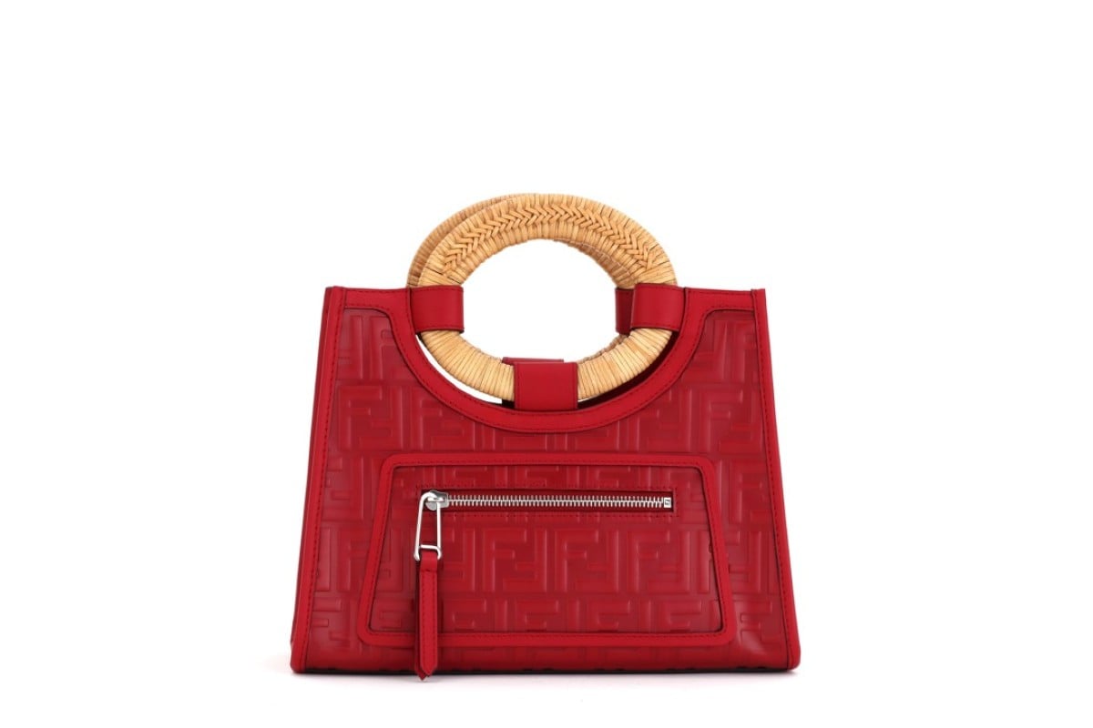 Add A Splash Of Autumn Colour To Your Wardrobe With These Edgy Fendi The Mini Runaway Bag In Red Calfskin Has Raised Ff Motifs Over Entire