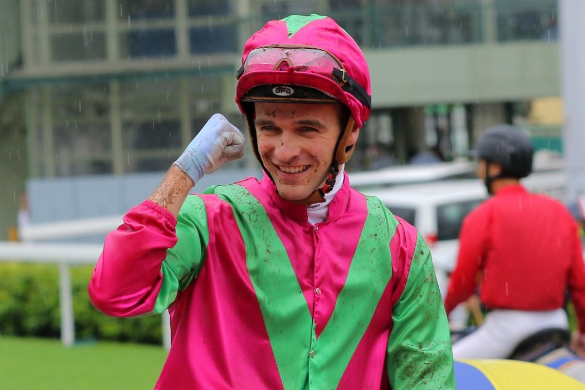 Sam Clipperton celebrates a winner. Photos: Kenneth Chan