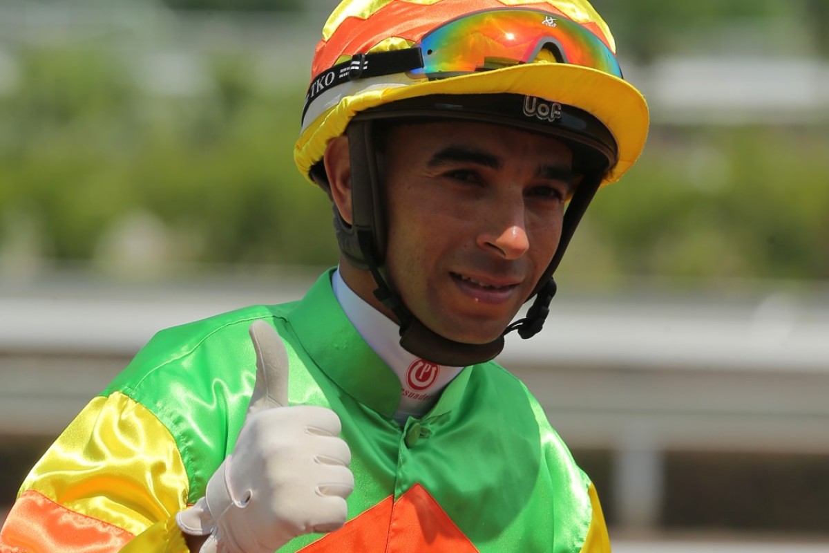 Joao Moreira celebrates a Hong Kong winner. Photos: Kenneth Chan