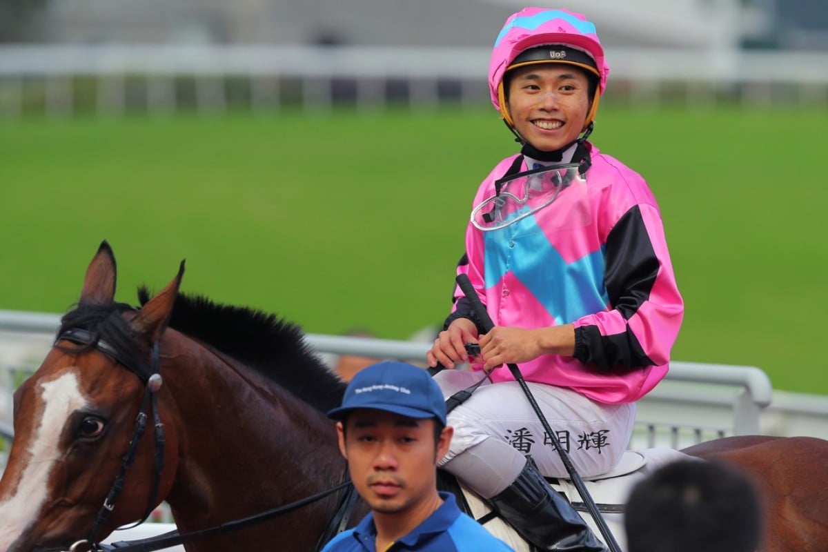 Matthew Poon after riding one of his 14 winners this season at Sha Tin. Photos: Kenneth Chan
