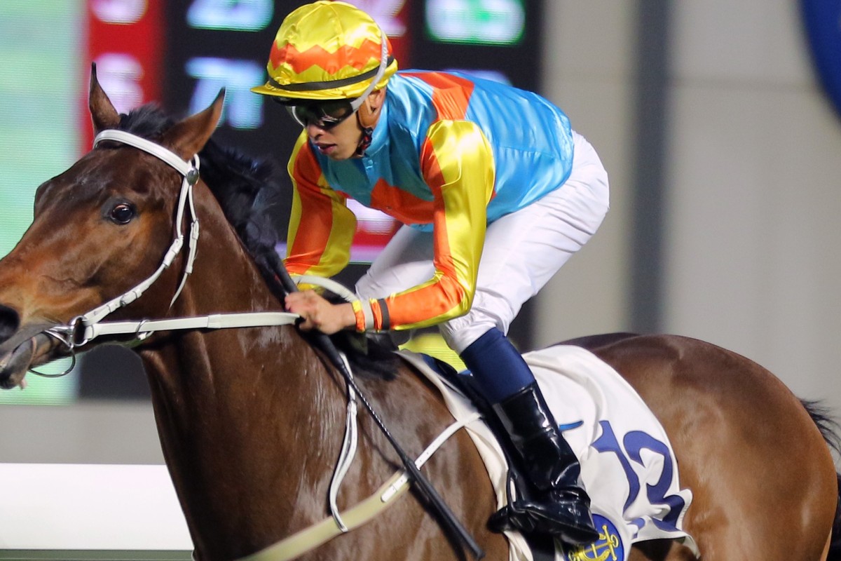 Vincent Ho races away on Ka Ying Star to win on debut last month. Photos: Kenneth Chan